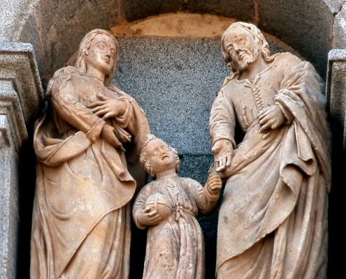Grupo escultórico de la Sagrada Familia en Ledesma